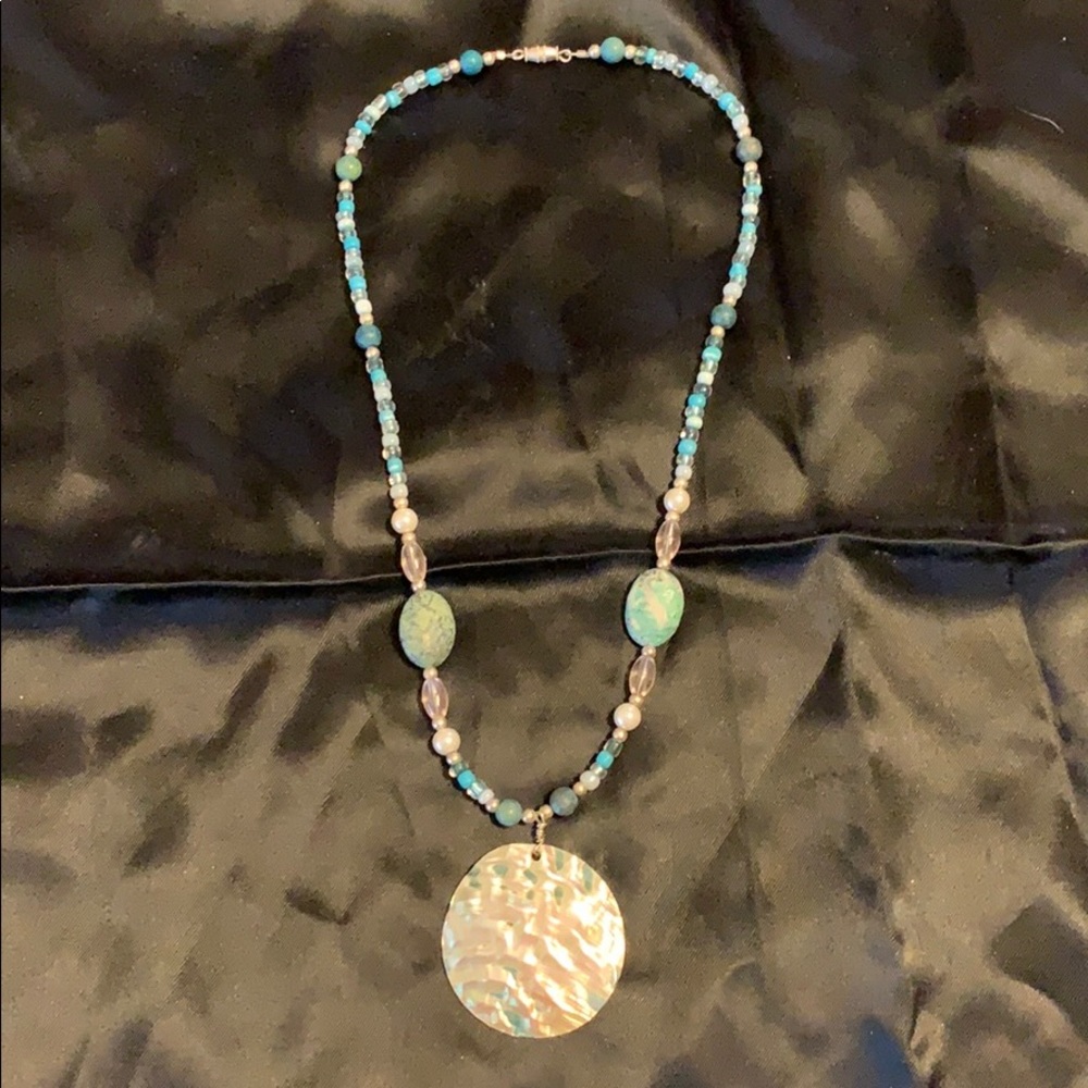 Western Turquoise & Shell Necklace